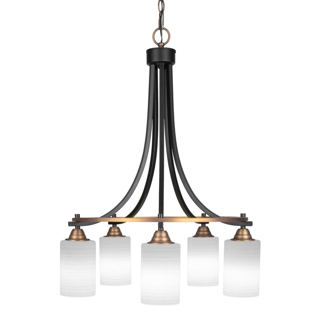 Toltec Paramount 3415-mbbr-4061 Chandelier Light - Matte Black & Brass