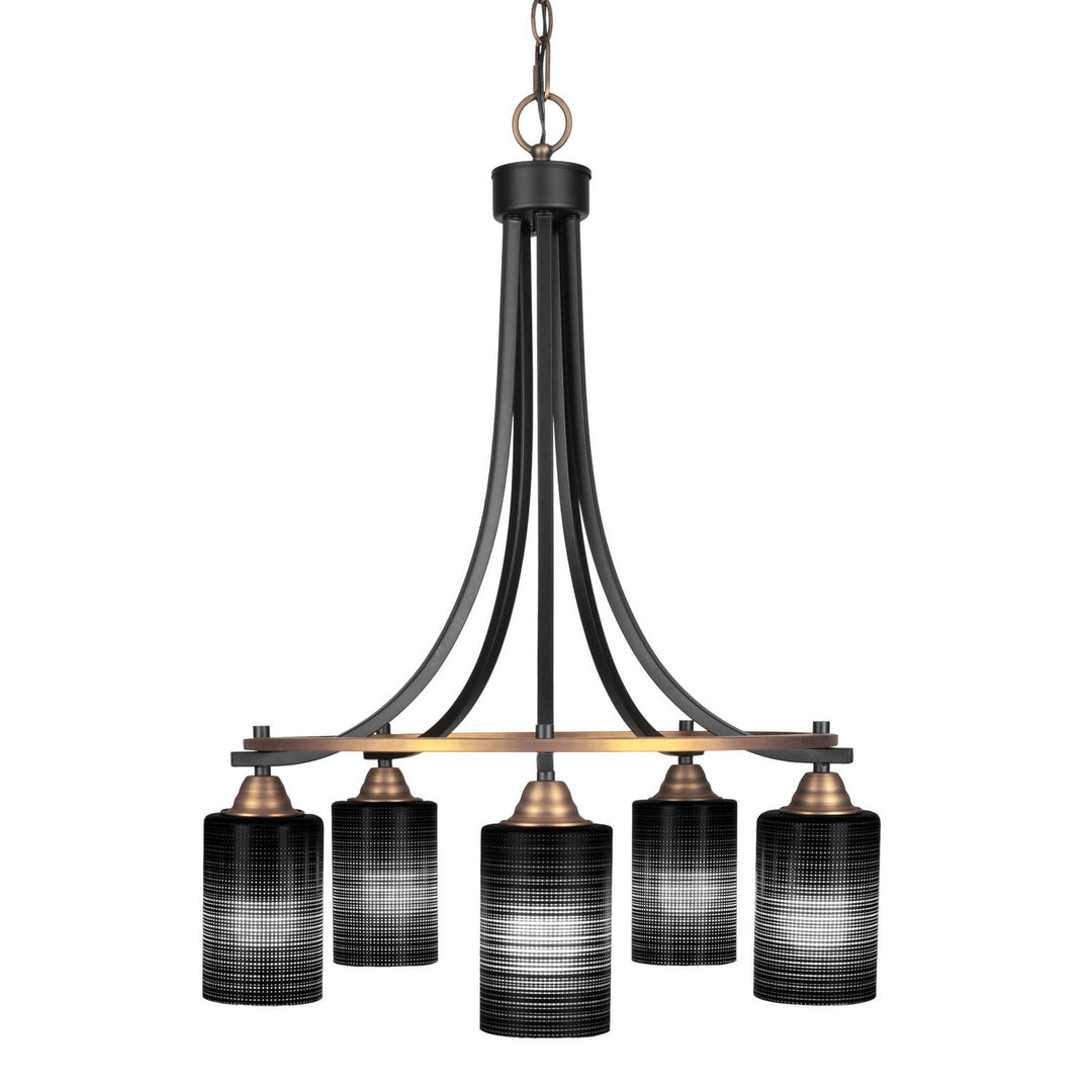 Toltec Paramount 3415-mbbr-4069 Chandelier Light - Matte Black & Brass