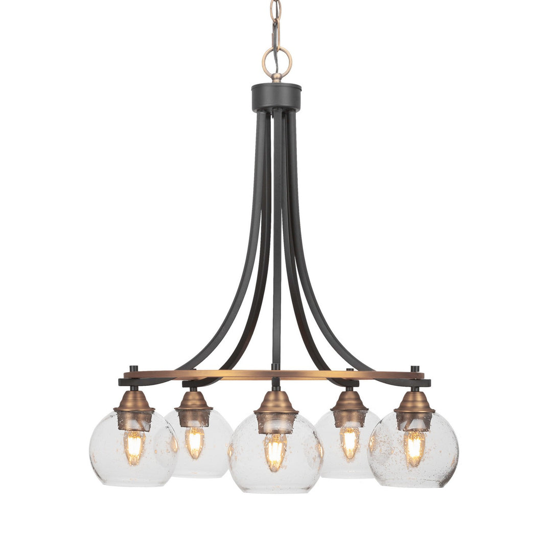 Toltec Paramount 3415-mbbr-4100 Chandelier Light - Matte Black & Brass