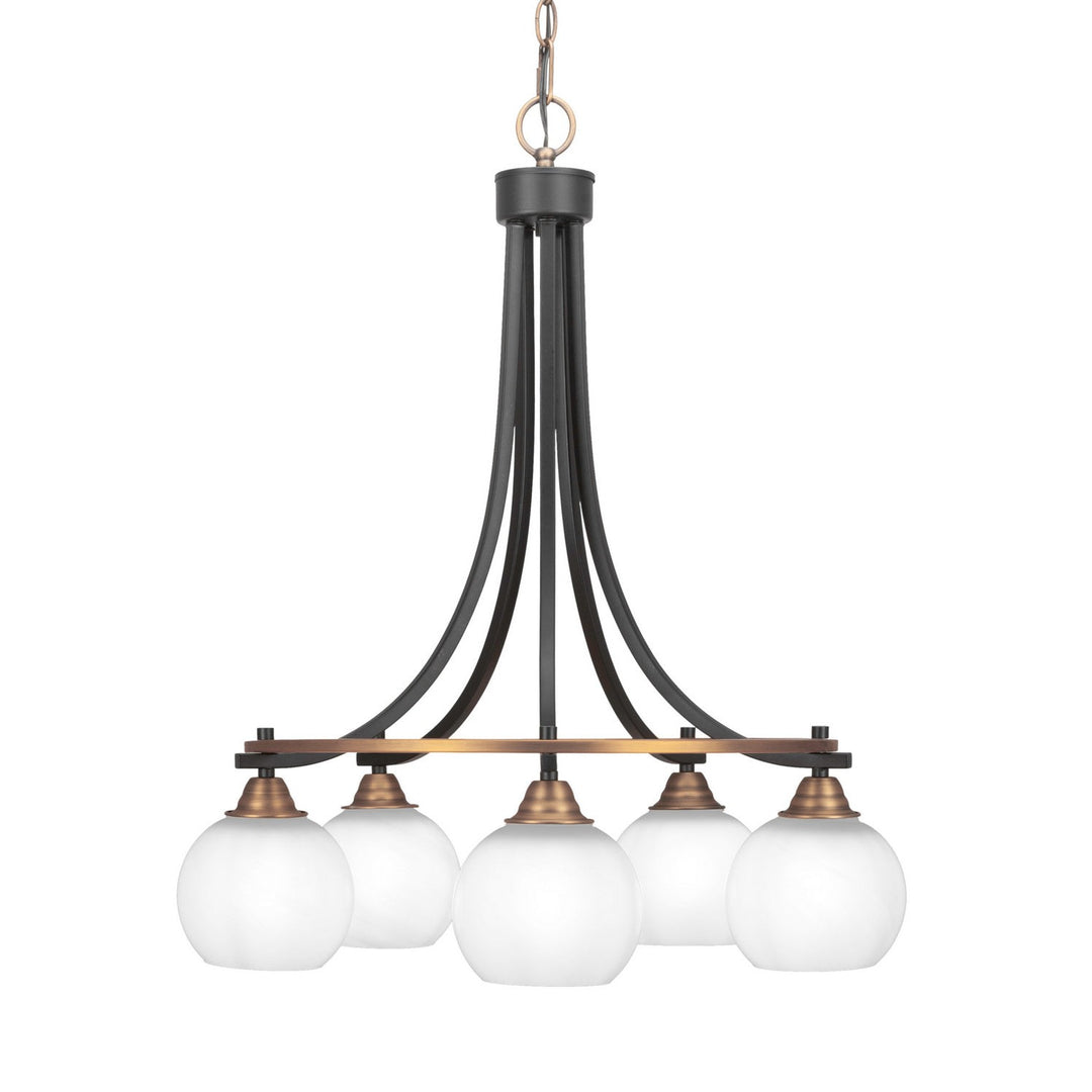 Toltec Paramount 3415-mbbr-4101 Chandelier Light - Matte Black & Brass