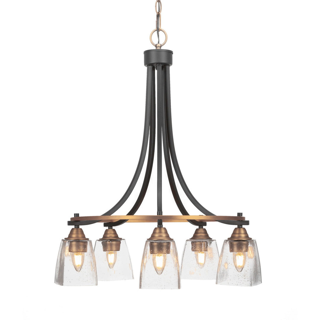 Toltec Paramount 3415-mbbr-461 Chandelier Light - Matte Black & Brass