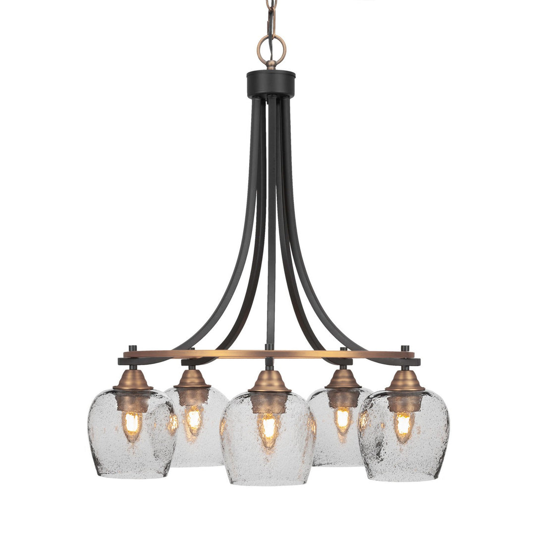 Toltec Paramount 3415-mbbr-4812 Chandelier Light - Matte Black & Brass