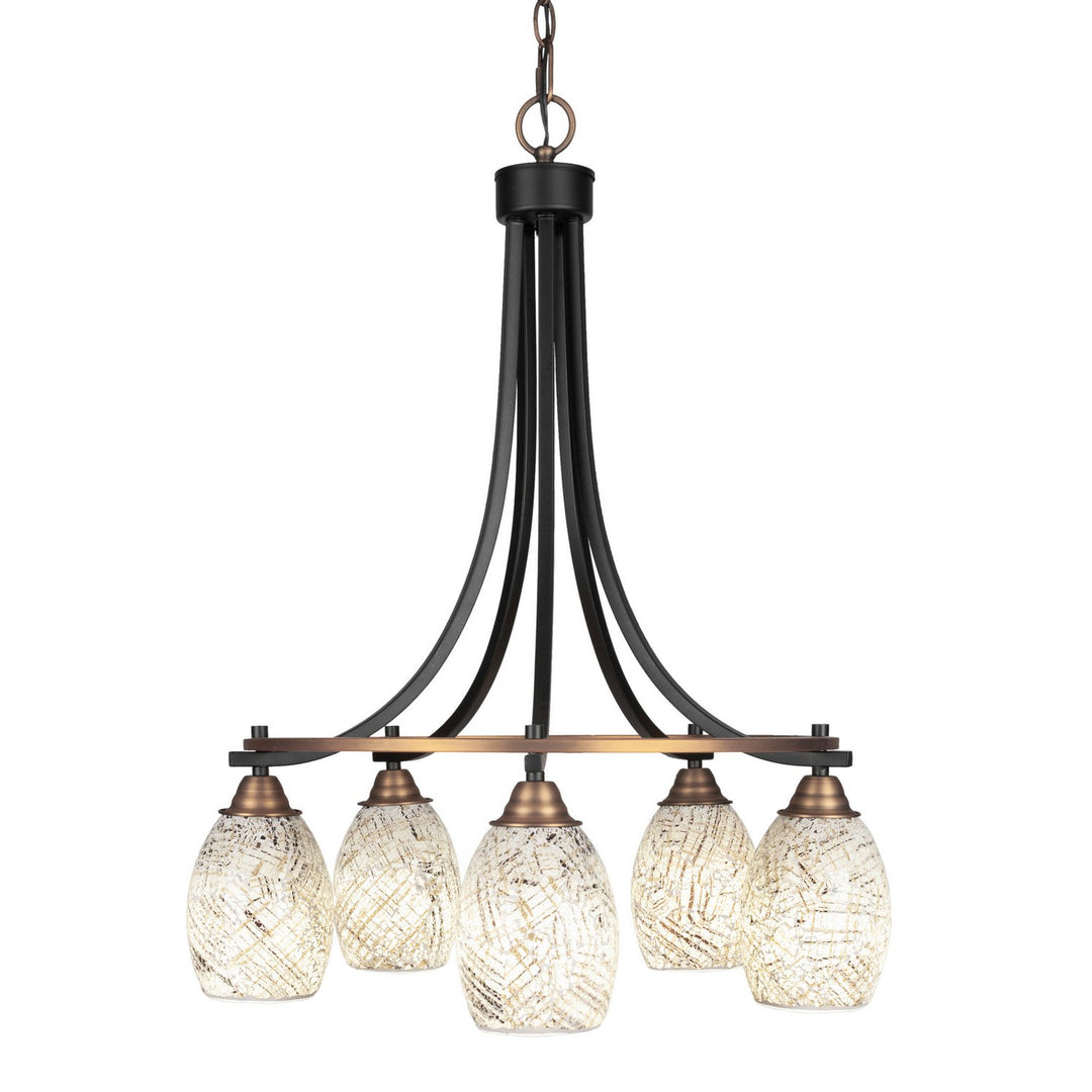 Toltec Paramount 3415-mbbr-5054 Chandelier Light - Matte Black & Brass