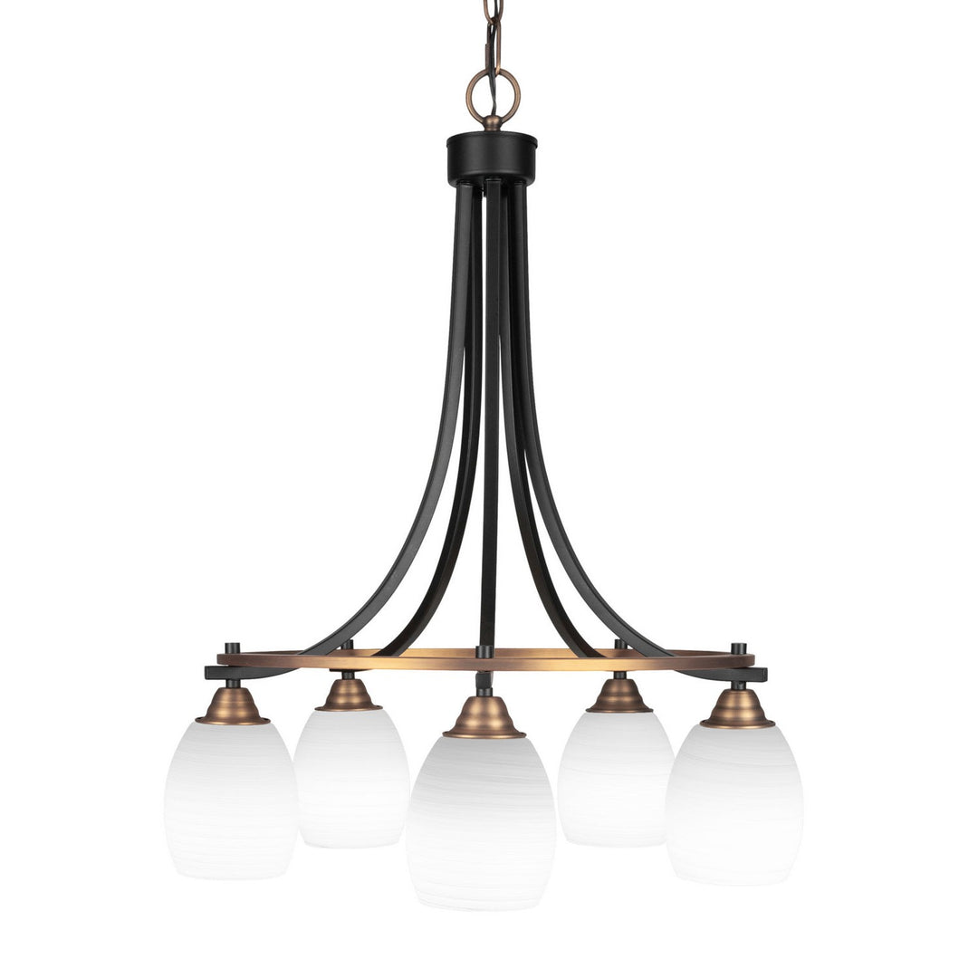 Toltec Paramount 3415-mbbr-615 Chandelier Light - Matte Black & Brass