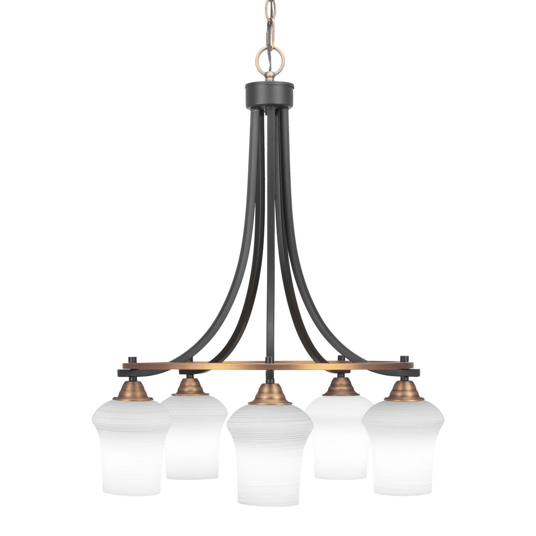 Toltec Paramount 3415-mbbr-681 Chandelier Light - Matte Black & Brass