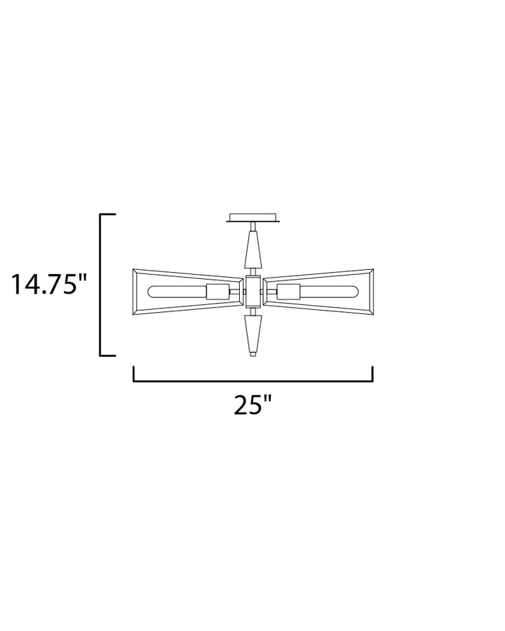 Maxim Wings 11650BKSBR Ceiling Light - Black / Satin Brass