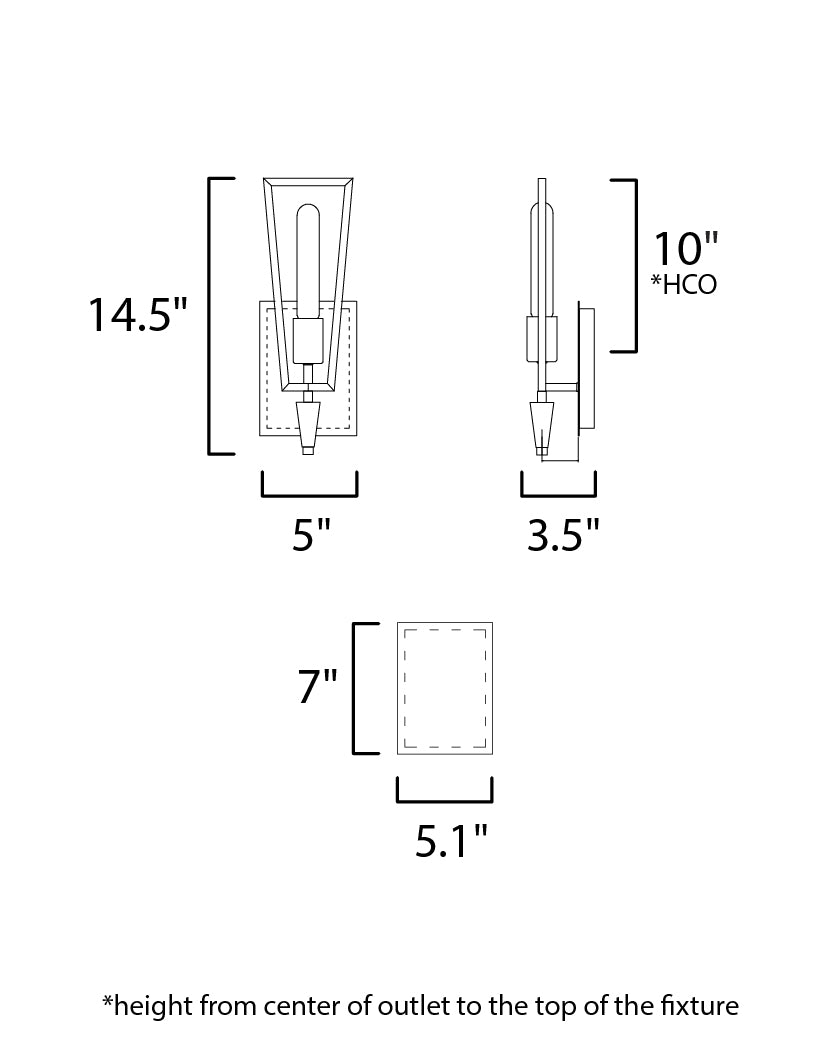 Maxim Wings 11651BKSBR Wall Sconce Light - Black / Satin Brass