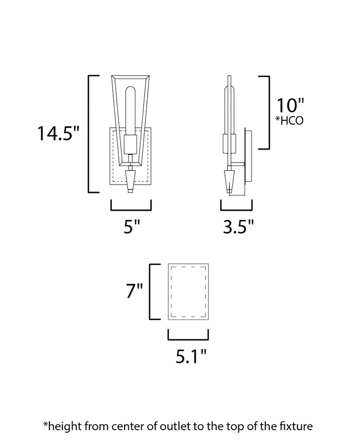 Maxim Wings 11651BKSBR Wall Sconce Light - Black / Satin Brass