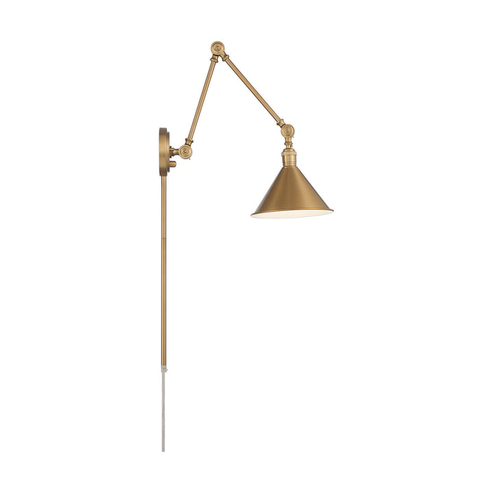 Nuvo Lighting 60-7361 Delancey One Light Swing Arm Wall Lamp Lamp Brass