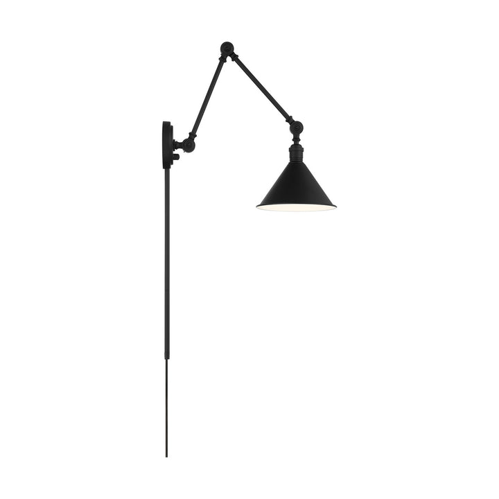 Nuvo Lighting 60-7363 Delancey One Light Swing Arm Wall Lamp Lamp Black