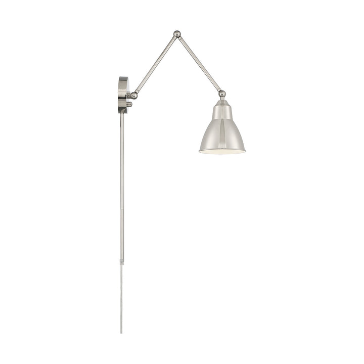 Nuvo Lighting 60-7365 Fulton One Light Swing Arm Wall Lamp Lamp Polished Nickel