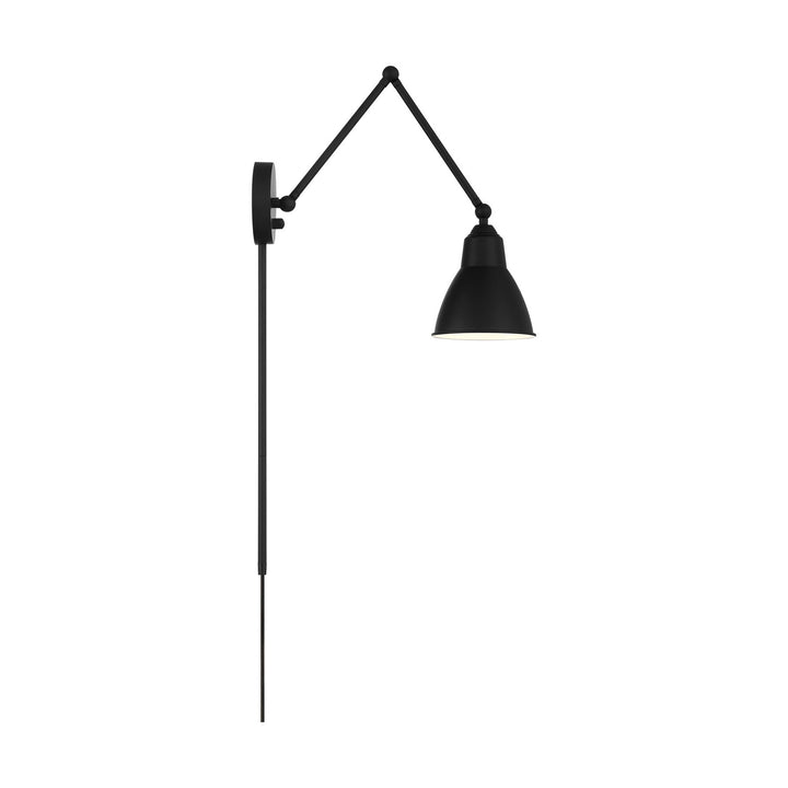 Nuvo Lighting 60-7366 Fulton One Light Swing Arm Wall Lamp Lamp Black
