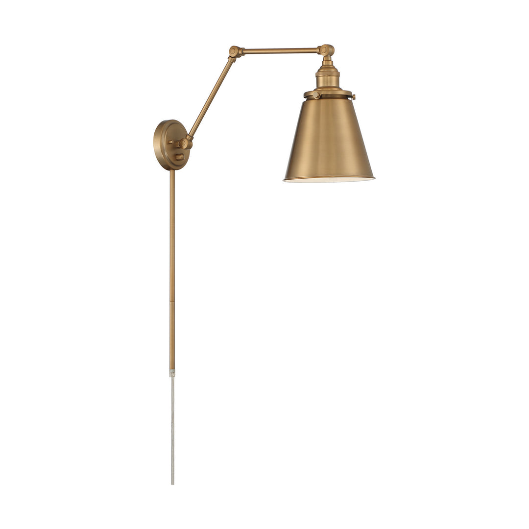 Nuvo Lighting 60-7367 Bayard One Light Swing Arm Wall Lamp Lamp Brass