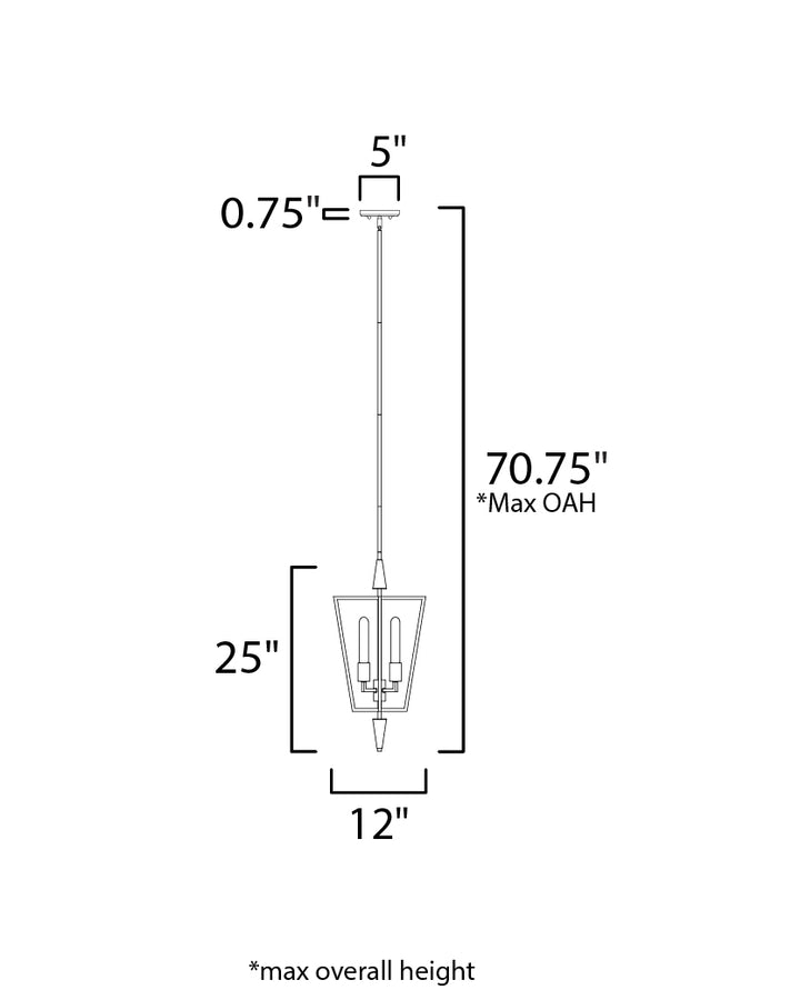 Maxim Wings 11654BKSBR Pendant Light - Black / Satin Brass
