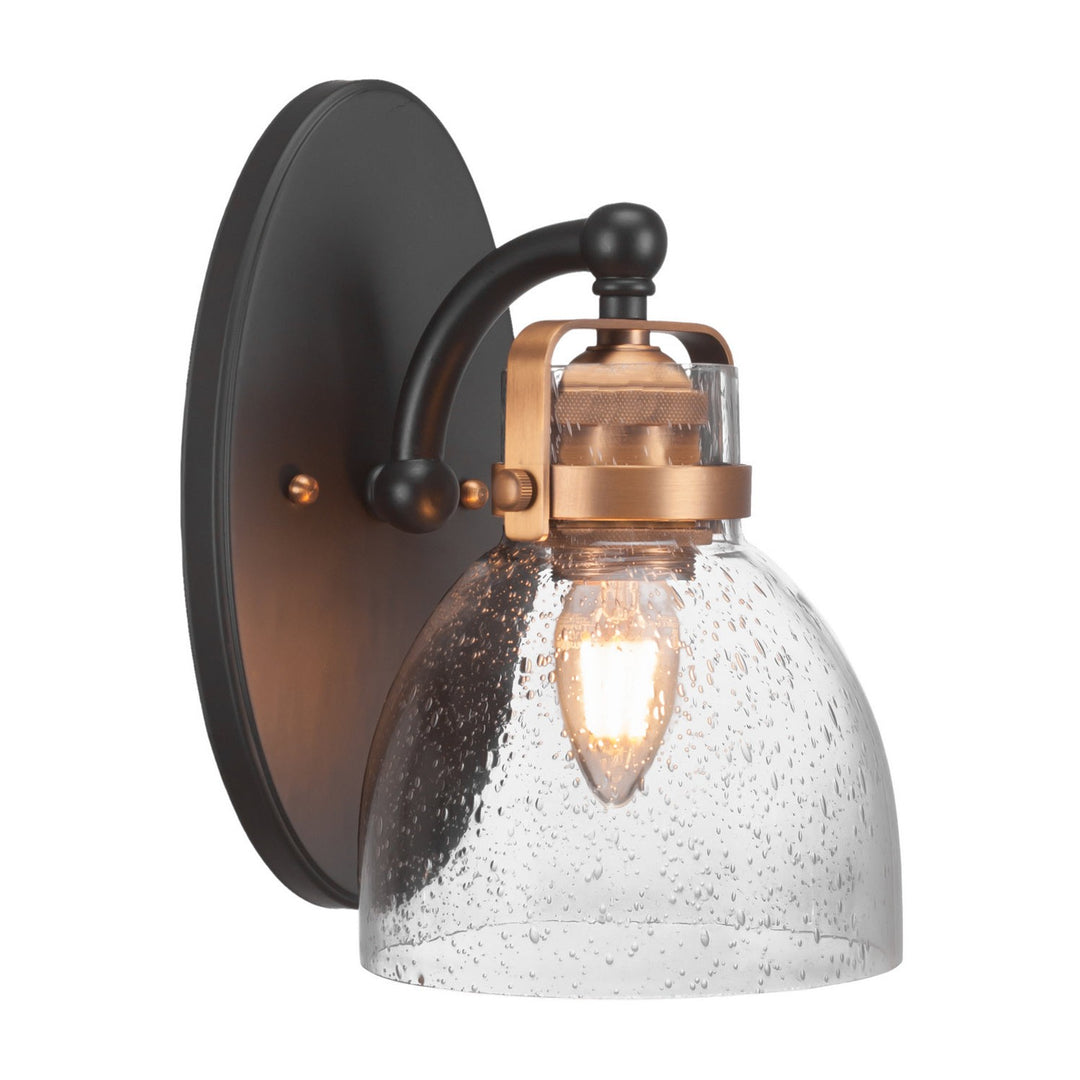 Toltec Easton 1931-mbbr-4110 Wall Sconce Light - Matte Black & Brass
