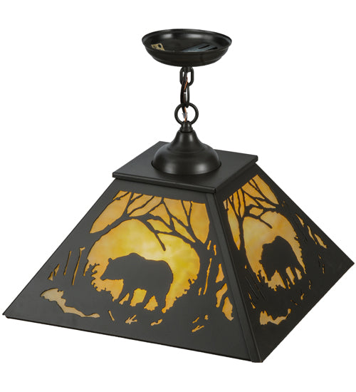 Meyda Tiffany Bear At Dawn 116580 Pendant Light - Timeless Bronze