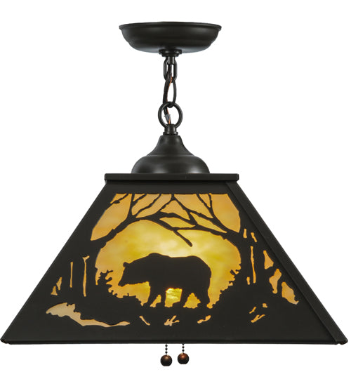 Meyda Tiffany Bear At Dawn 116580 Pendant Light - Timeless Bronze