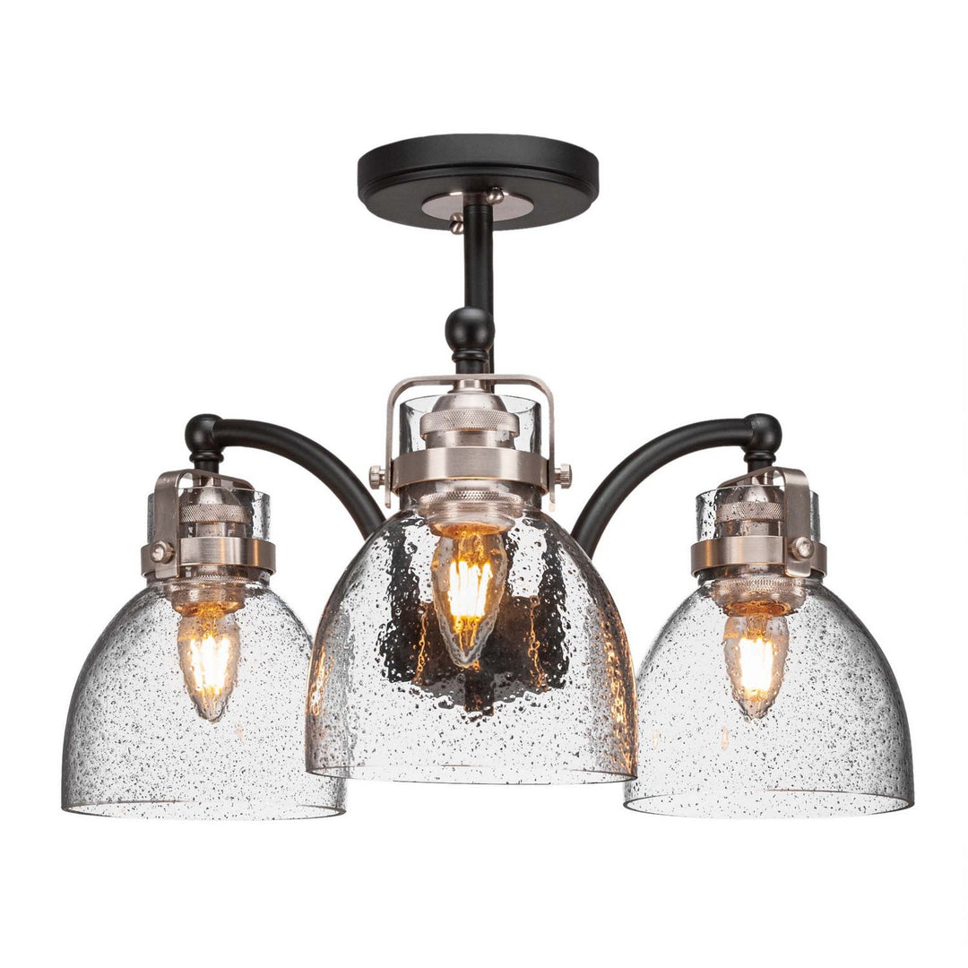 Toltec Easton 1947-mbbn-4119 Ceiling Light - Matte Black & Brushed Nickel