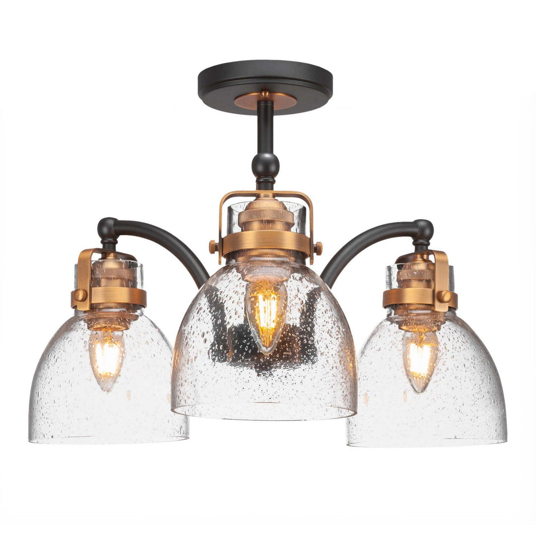 Toltec Easton 1947-mbbr-4110 Ceiling Light - Matte Black & Brass