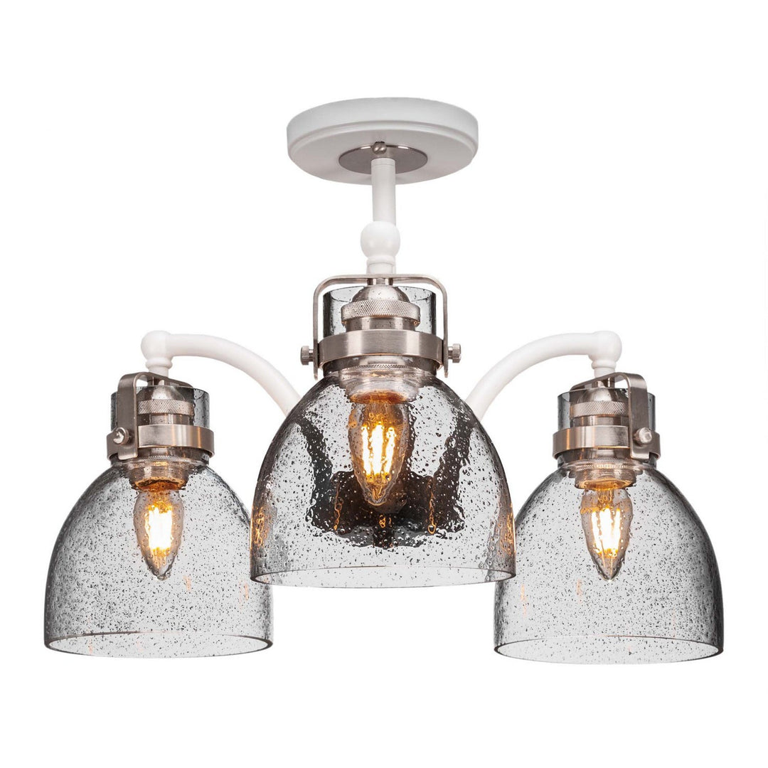 Toltec Easton 1947-whbn-4119 Ceiling Light - White & Brushed Nickel
