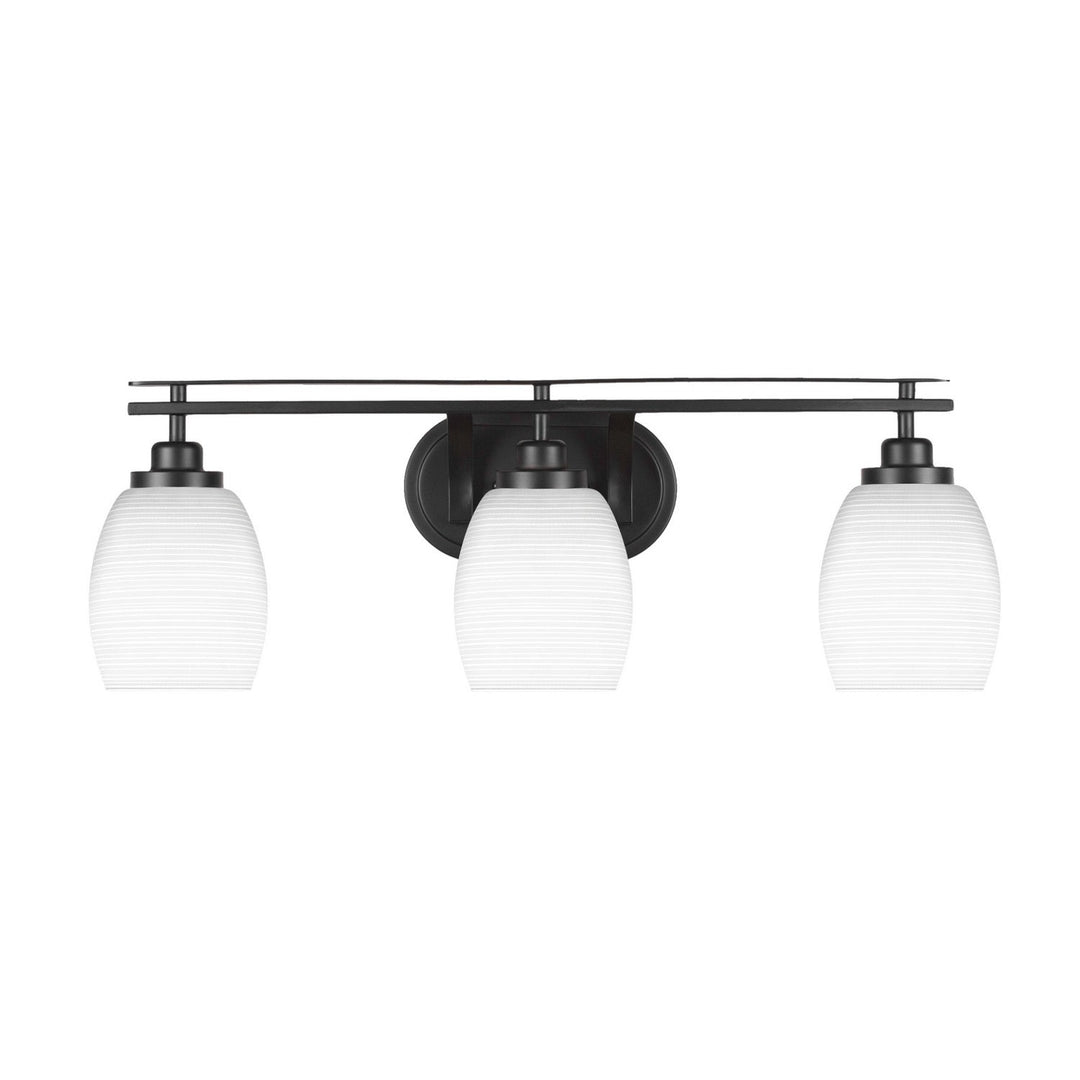 Toltec Odyssey 2613-mb-4021 Bath Vanity Light 27 in. wide - Matte Black