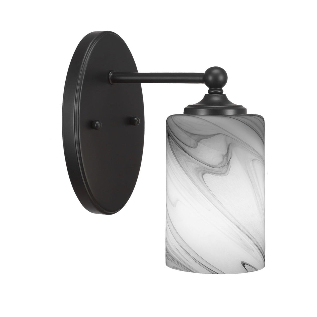 Toltec Capri 5911-mb-3009 Wall Sconce Light - Matte Black & Brass