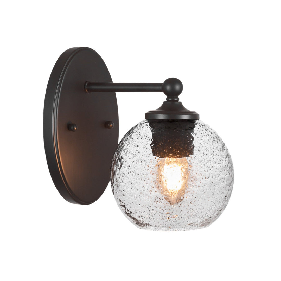 Toltec Capri 5911-mb-4102 Wall Sconce Light - Matte Black & Brass