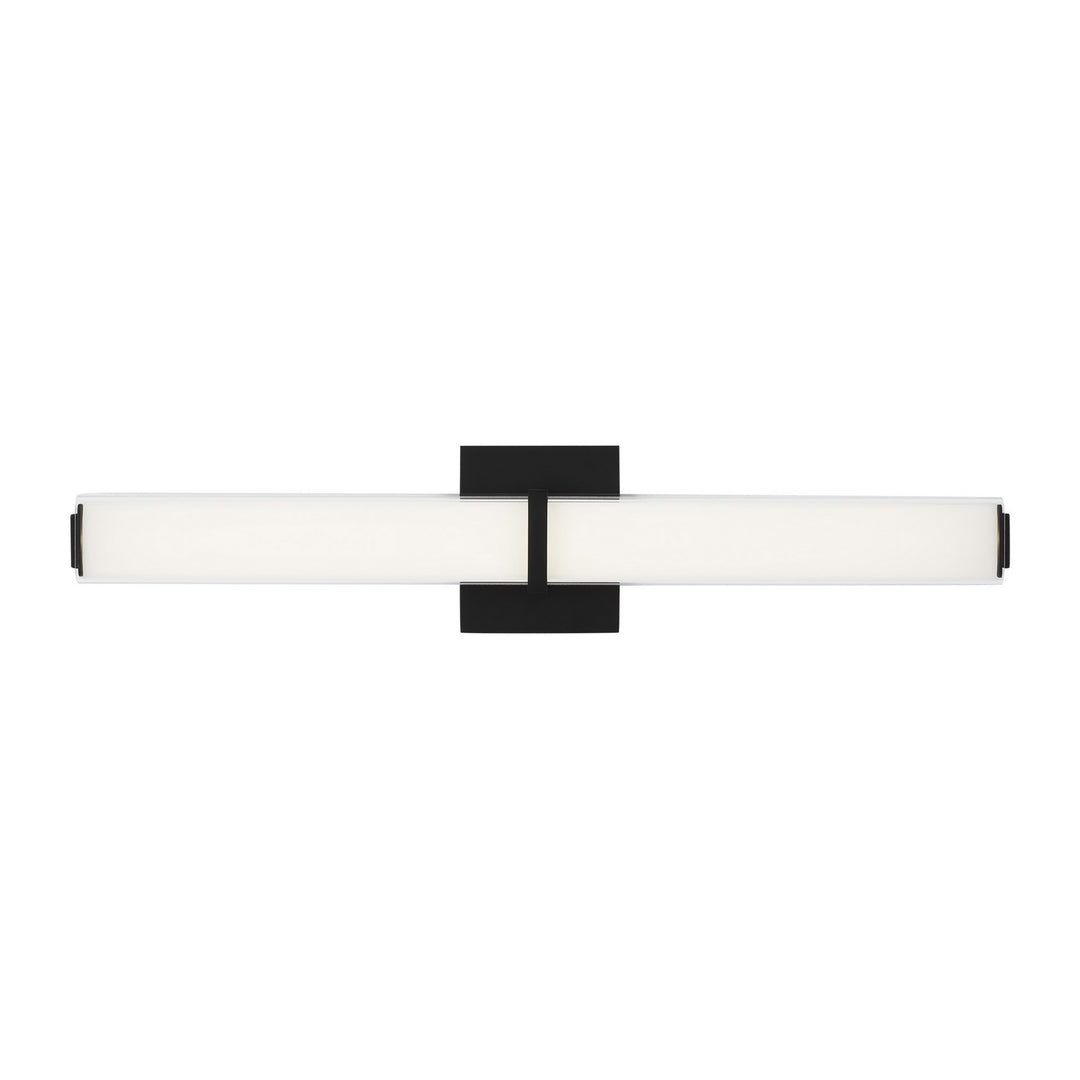 Visual Comfort Modern Milan 700BCMLN24WB-LED930-277 Bath Vanity Light 4 in. wide - Nightshade Black