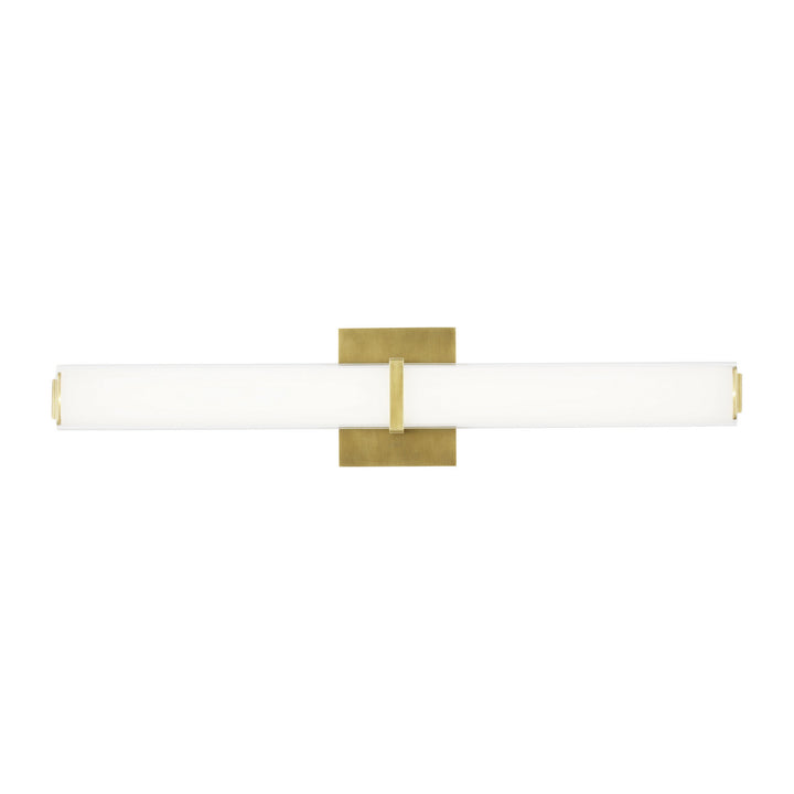 Visual Comfort Modern Milan 700BCMLN24WNB-LED930-277 Bath Vanity Light 4 in. wide - Natural Brass