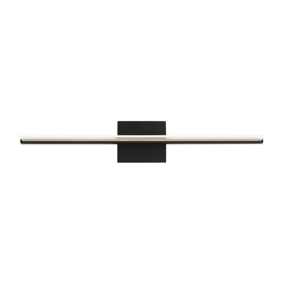 Visual Comfort Modern Span 700BCSPANB2B-LED930-277 Bath Vanity Light 6 in. wide - Nightshade Black