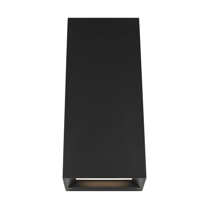 Visual Comfort Modern 700OWPIT12B-LED930-277 Pitch Led Outdoor Wall Mount Outdoor Black