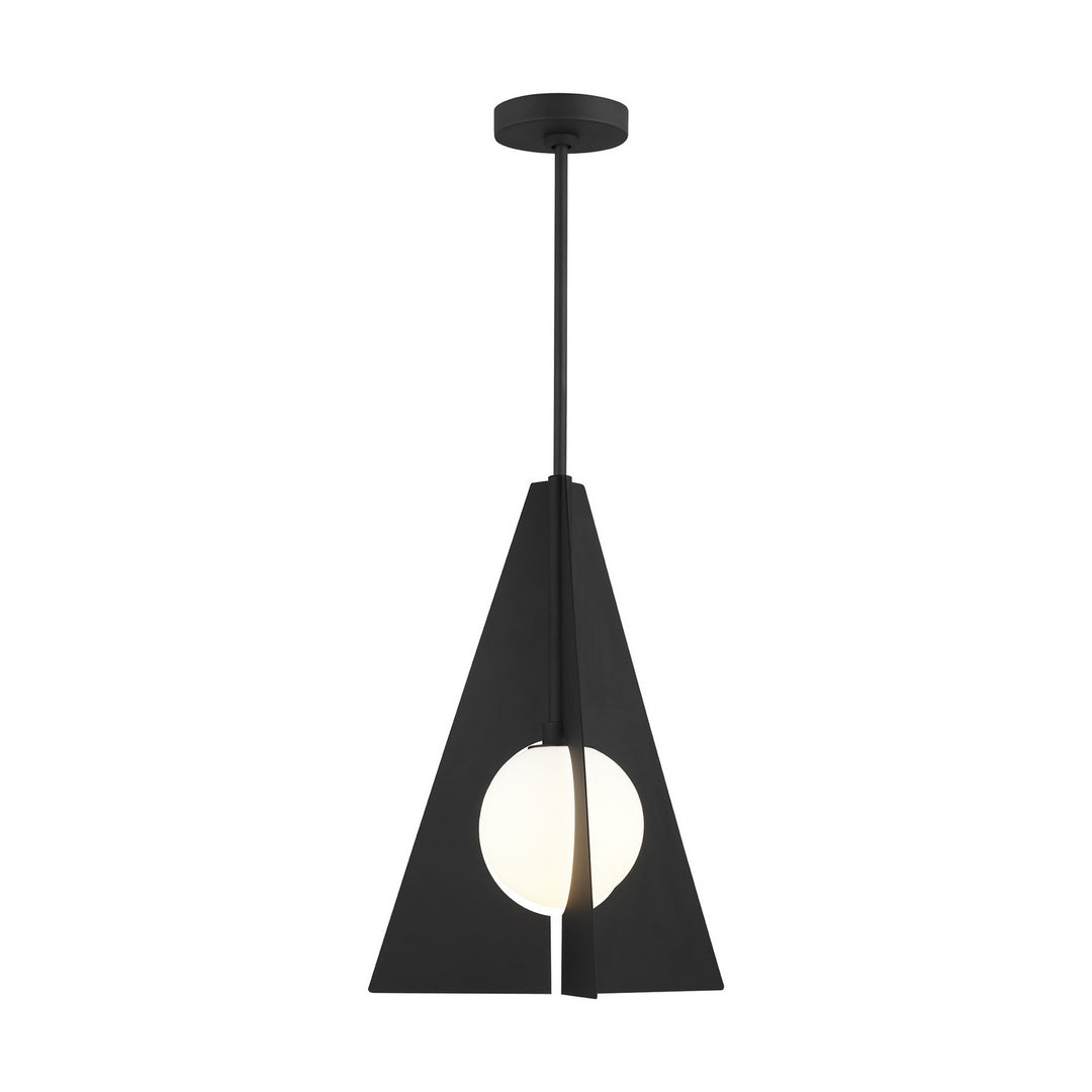 Visual Comfort Modern Orbel Pyramid 700TDOBLPGB-LED930 Pendant Light - Nightshade Black