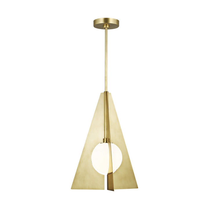 Visual Comfort Modern Orbel Pyramid 700TDOBLPGNB Pendant Light - Natural Brass