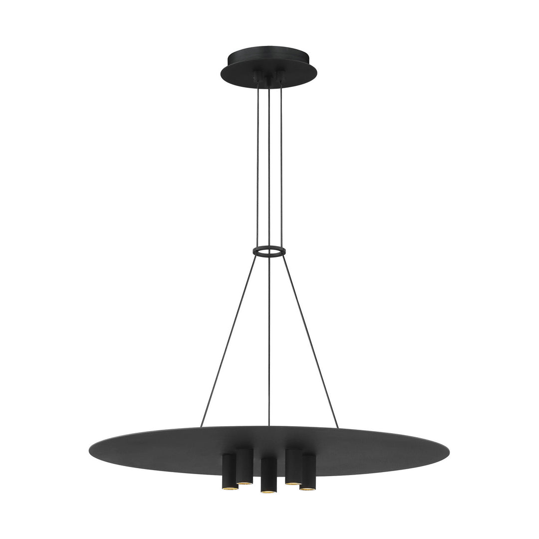 Visual Comfort Modern Ponte 700TDPNT22B-LED930 Pendant Light - Nightshade Black