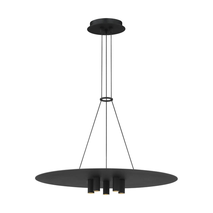 Visual Comfort Modern Ponte 700TDPNT22B-LED930-277 Pendant Light - Nightshade Black
