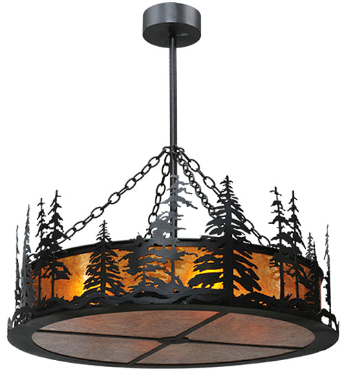 Meyda Tiffany Tall Pines 116636 Pendant Light - Craftsman Brown