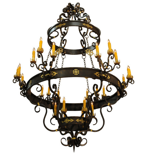 Meyda Tiffany Santino 116669 Chandelier Light - Weathered Bronze