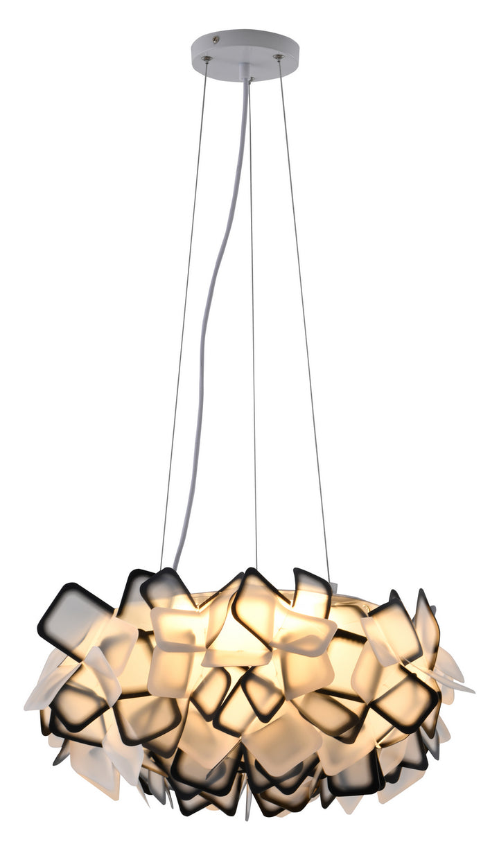 Bethel International DLS46C20B Chandelier Light - White & Black