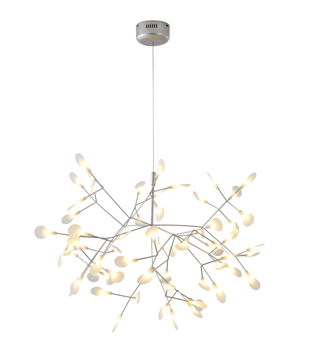 Bethel International FL02C38SL Chandelier Light - Metal & Acrylic