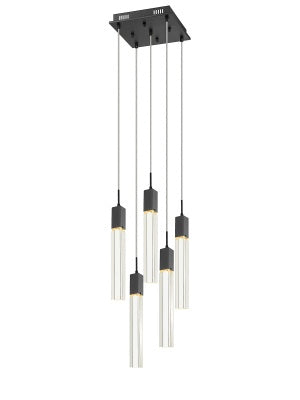 Avenue The Original Glacier Avenue HF1900-5-GL-BK-C Chandelier Light - Black