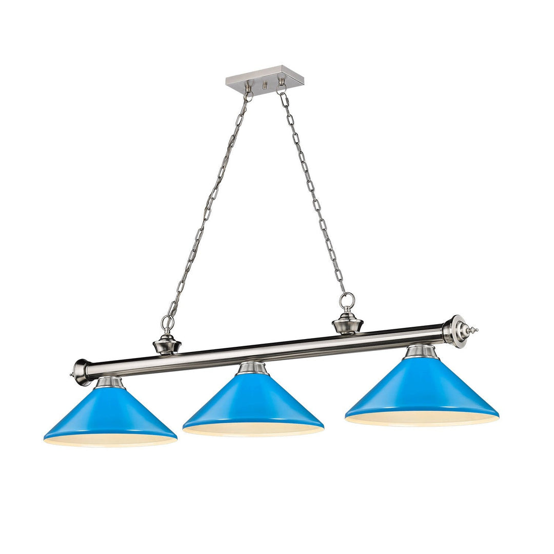 Z-Lite Cordon 2306-3BN-MEB Pendant Light - Brushed Nickel
