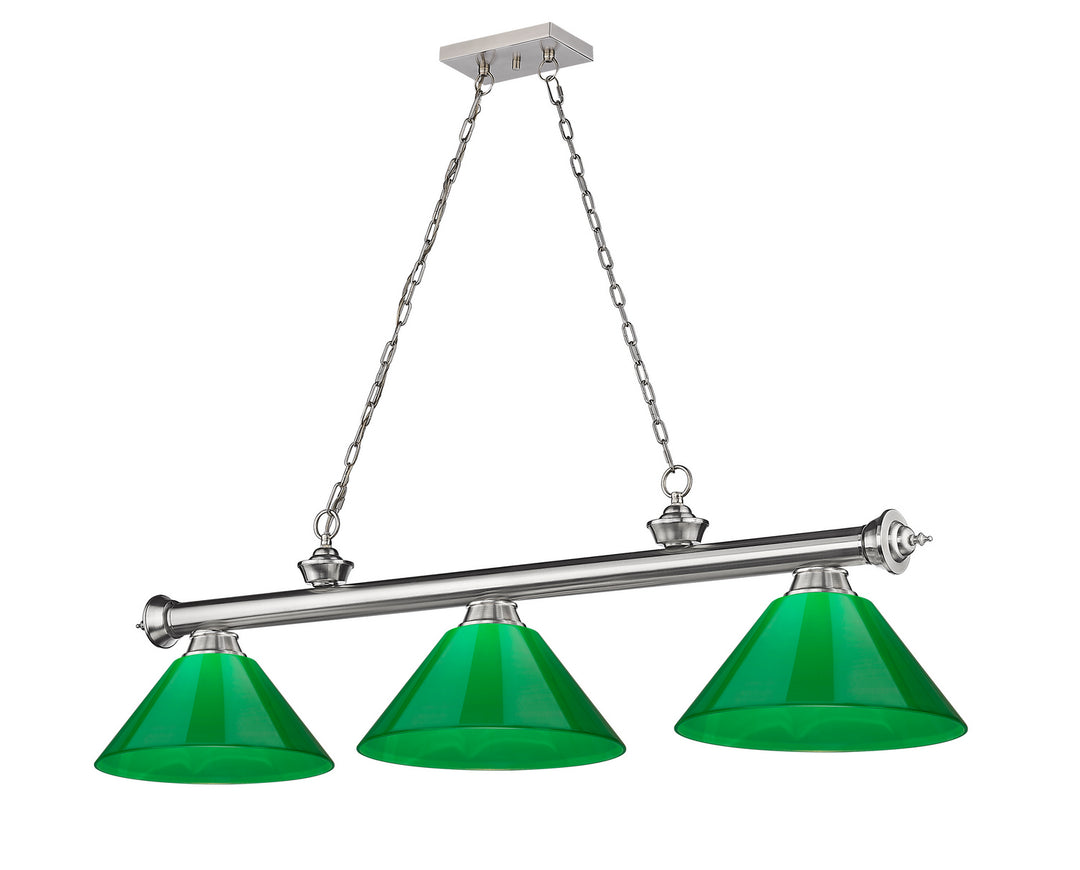 Z-Lite Cordon 2306-3BN-PGR Pendant Light - Brushed Nickel