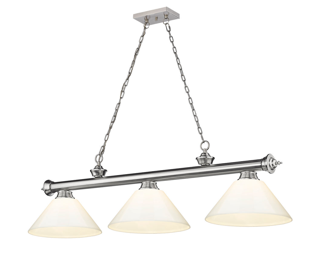 Z-Lite Cordon 2306-3BN-PWH Pendant Light - Brushed Nickel