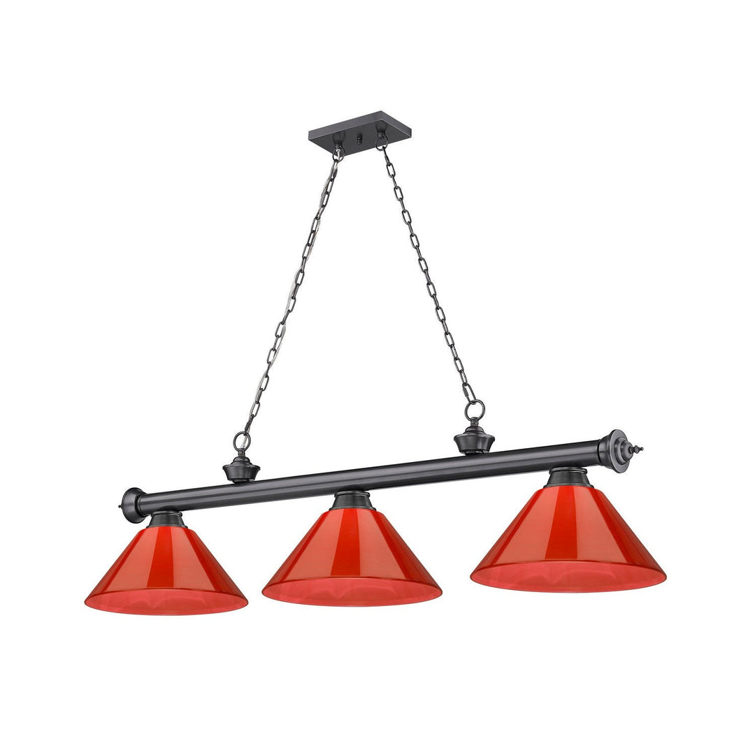 Z-Lite Cordon 2306-3BP-ARBG Pendant Light - Bronze Plate