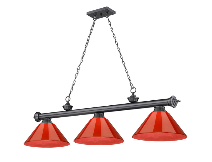 Z-Lite Cordon 2306-3BP-ARBG Pendant Light - Bronze Plate