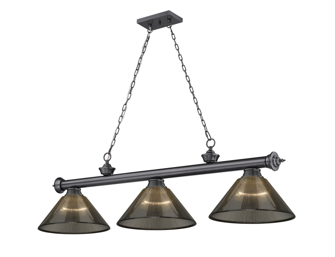 Z-Lite Cordon 2306-3BP-ARS Pendant Light - Bronze Plate
