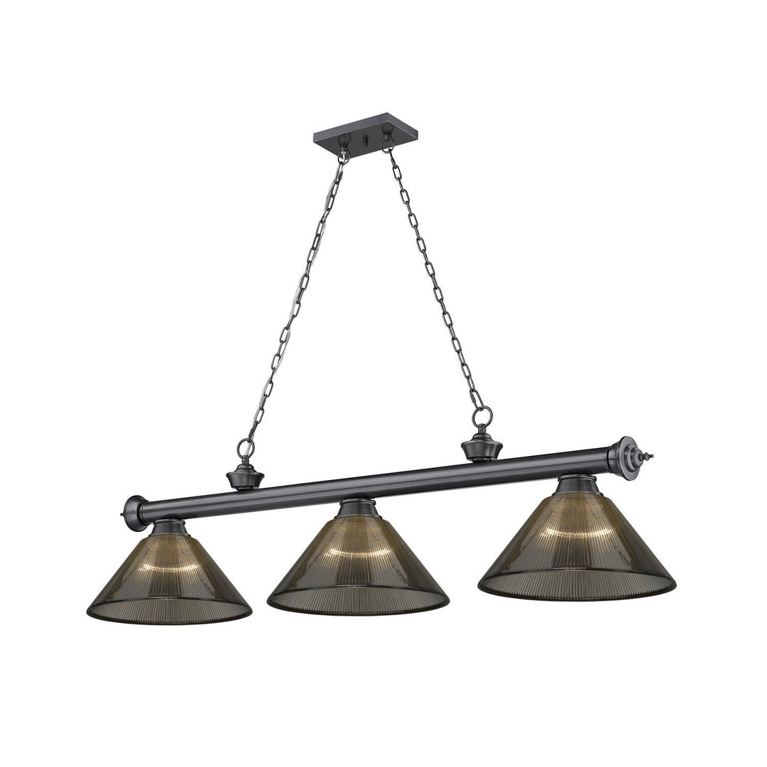 Z-Lite Cordon 2306-3BP-ARS Pendant Light - Bronze Plate