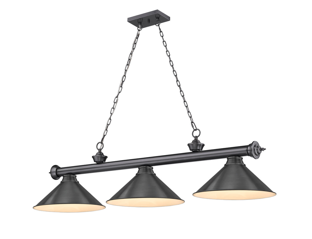 Z-Lite Cordon 2306-3BP-BP15 Pendant Light - Bronze Plate
