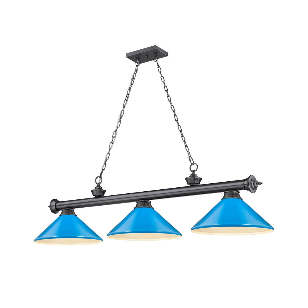 Z-Lite Cordon 2306-3BP-MEB Pendant Light - Bronze Plate