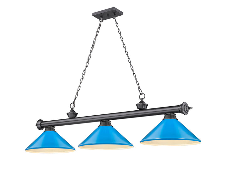 Z-Lite Cordon 2306-3BP-MEB Pendant Light - Bronze Plate